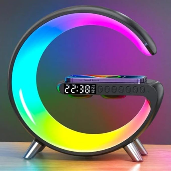 Luminária de Mesa G-Speaker com Carregador Sem Fio e Caixa de Som Bluetooth RGB