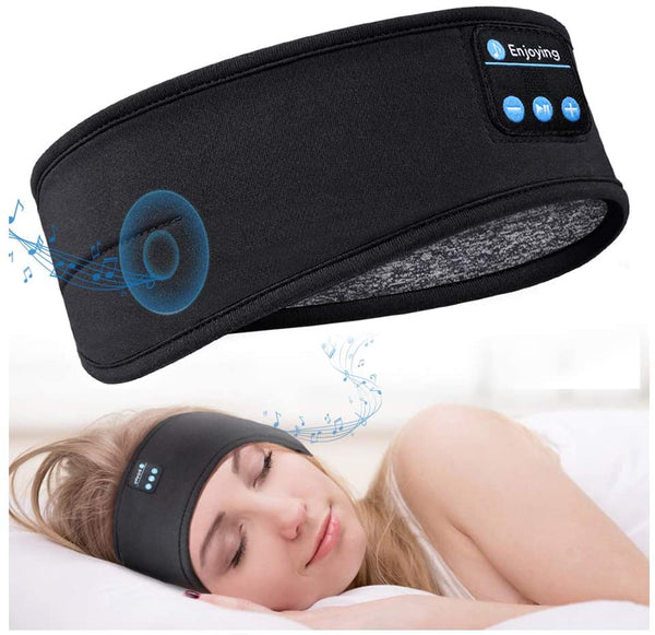 Fones de Ouvido Bandana Bluetooth para Dormir - Isolação de Ruído e Reprodução de Música Durante o Sono
